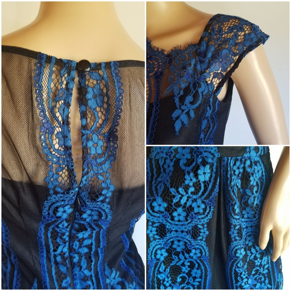 Nanette Lepore Picasso moon lace dress, cap sleeve - Picture 4 of 6